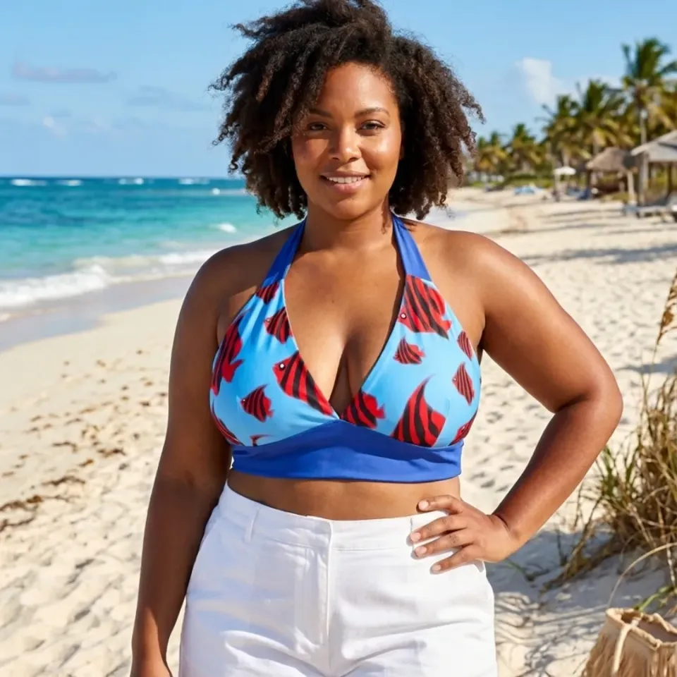 Tatyana What a Catch! beha top zwart 3X halter