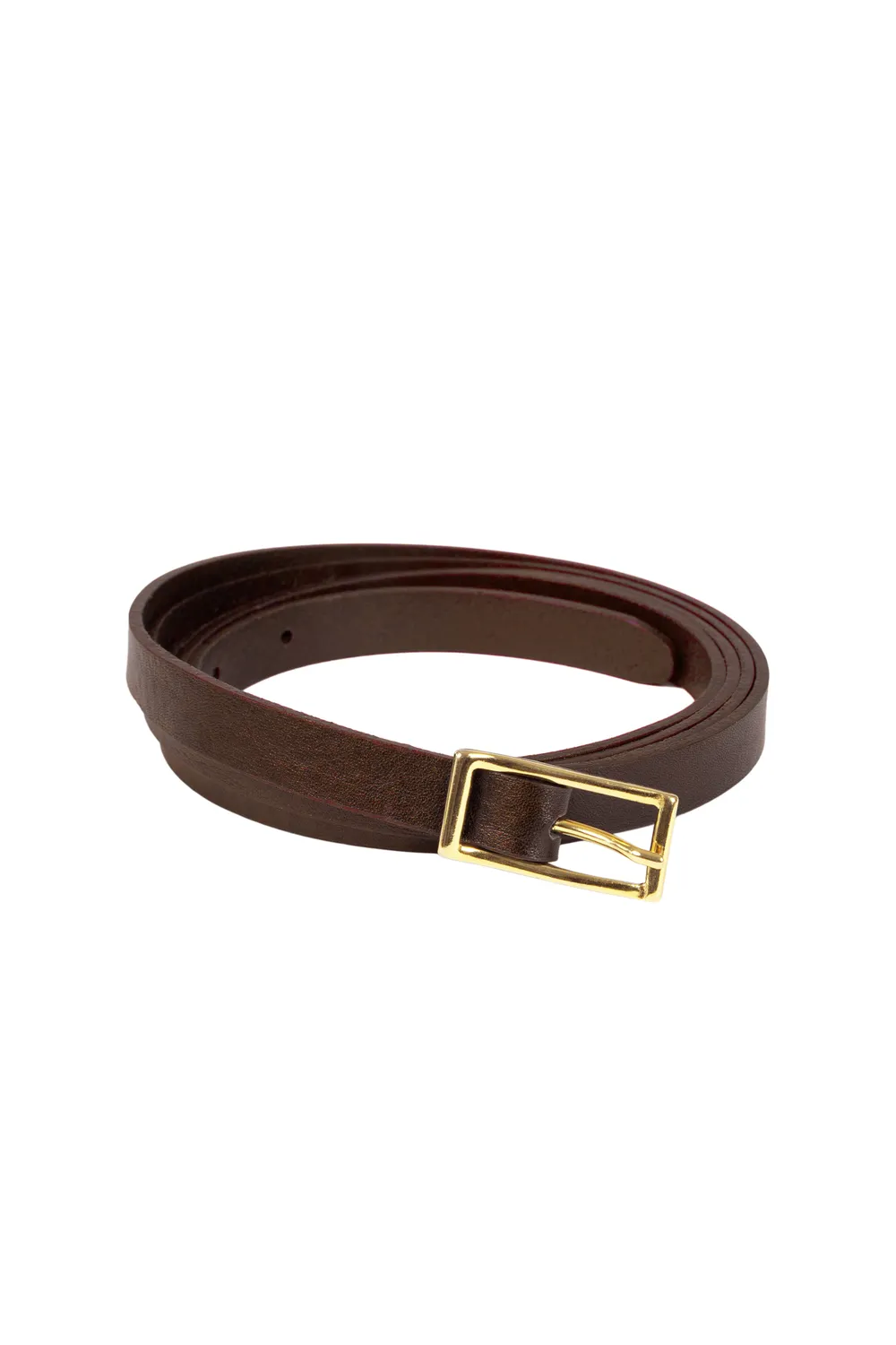 La Petite Etoile Any leren riem bruin dubbel