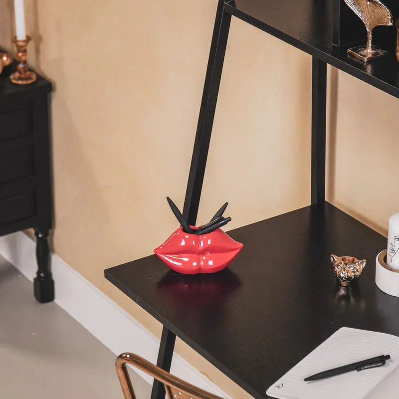 Amiek Pot Lip vaas rood keramiek
