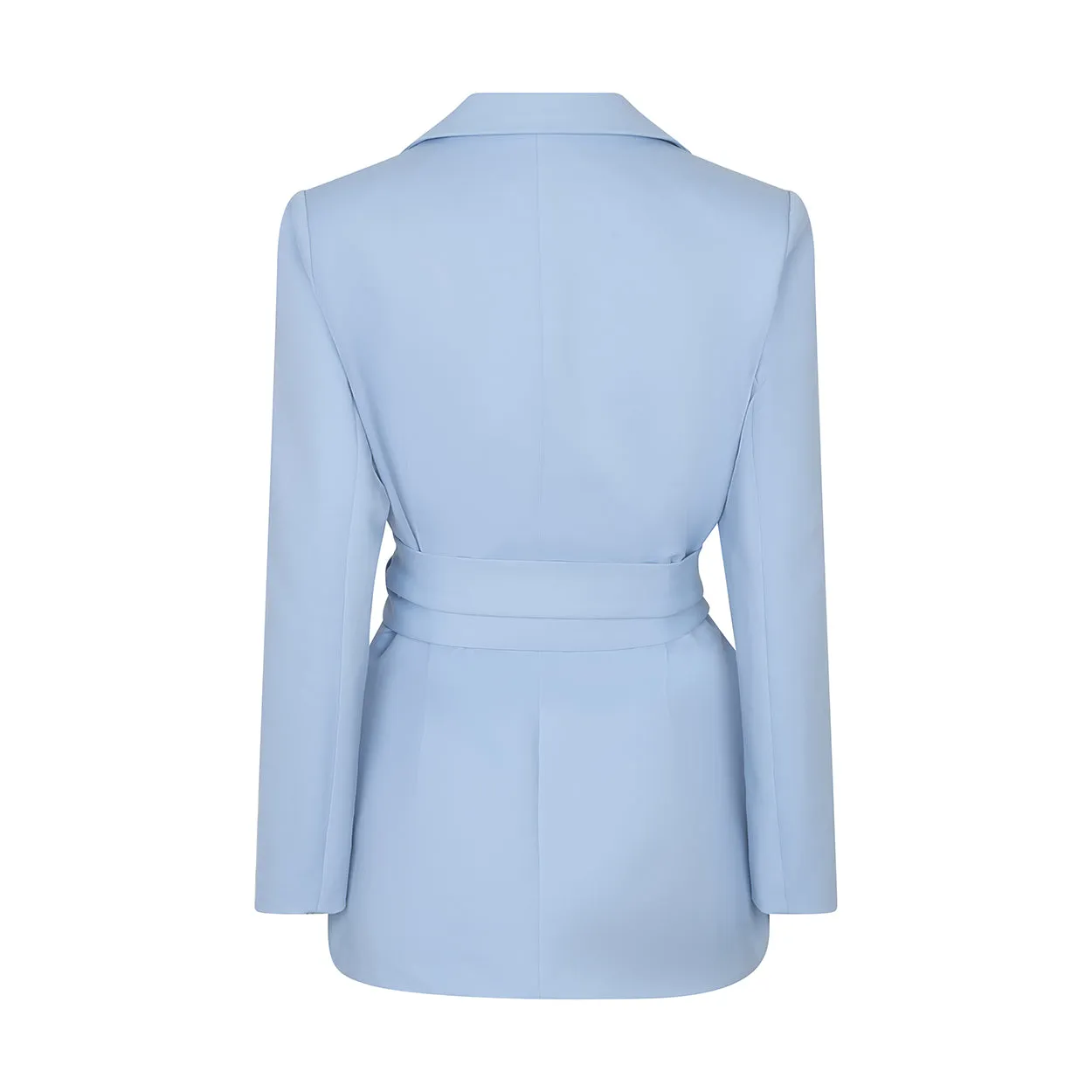 Laboutiek Frame Blazer blazer lichtblauw ceintuur