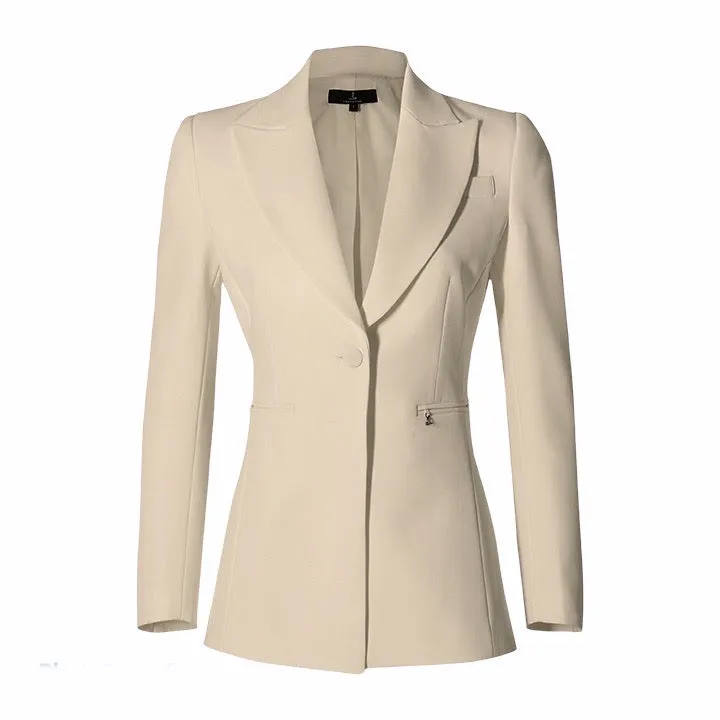 Laboutiek Blazer Long Model sand beige ruim