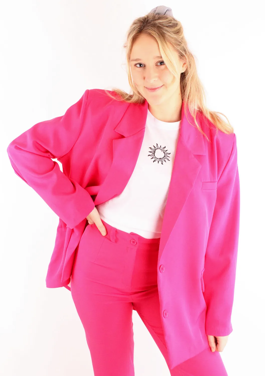 LOVEDRUNKY Gina oversized blazer pink