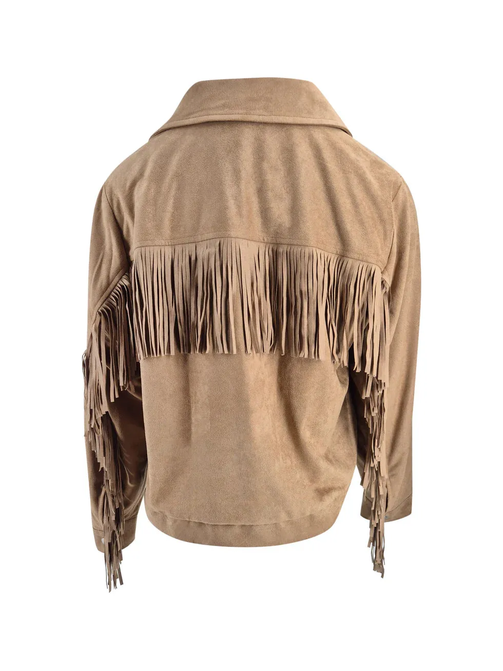 Moost Wanted Kriss Fringe jasje camel zachte stof