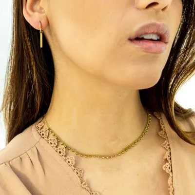 Amiek Tiny Dots ketting goud stainless steel