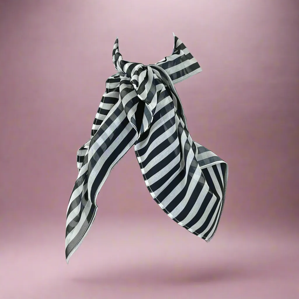 Tatyana Vintage-Inspired Hair Scarf haarsjaal roze blauw polyester