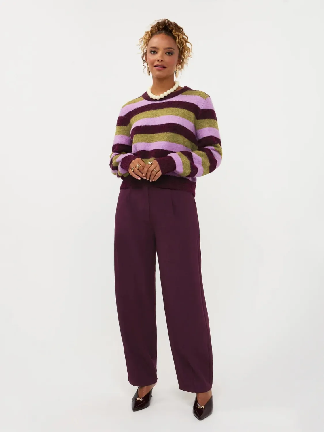 Amiek Blythe pantalon aubergine balloon fit