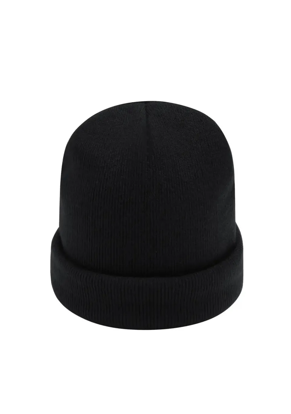 LOVEDRUNKY Beanie muts zwart gebreid omslag