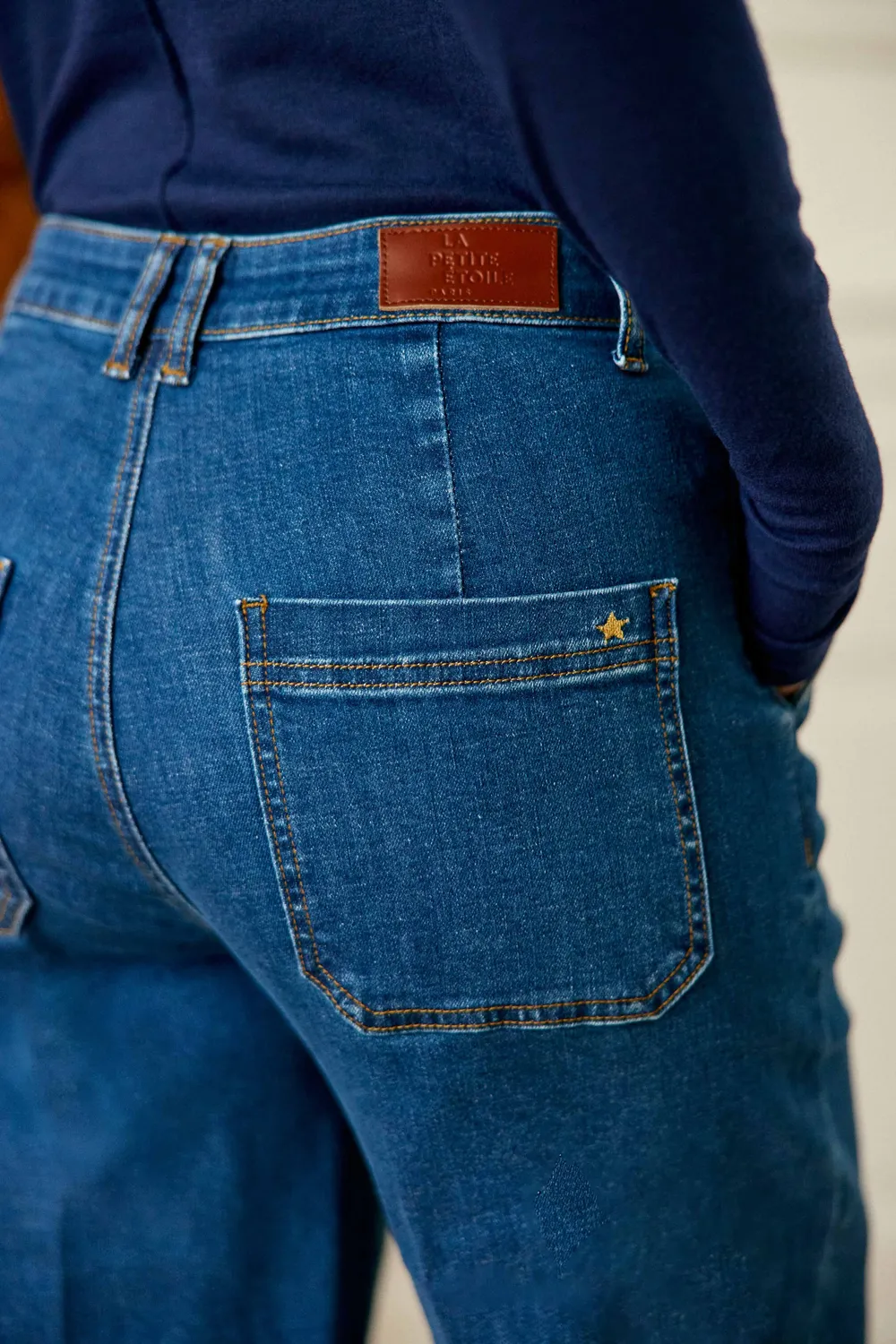 La Petite Etoile Petrona jeans wijd blauw