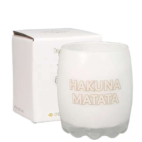 Amiek Hakuna Matata geurkaars fresh cotton wit