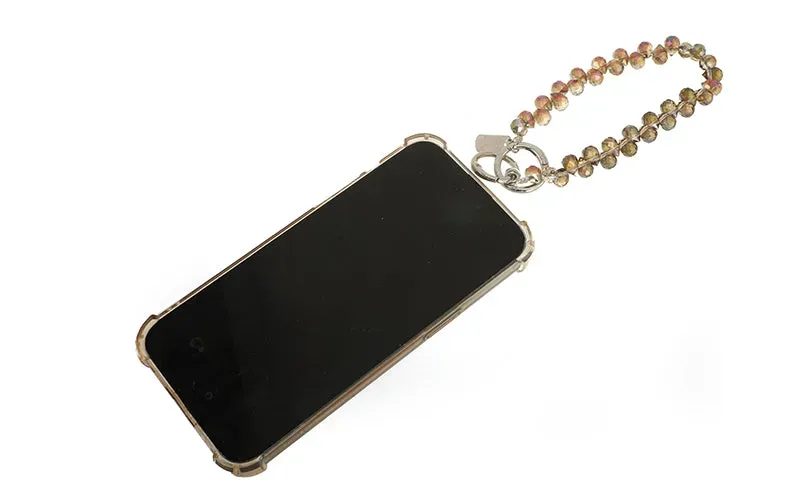 Amiek Hedy telefoonbandje brons met kristal