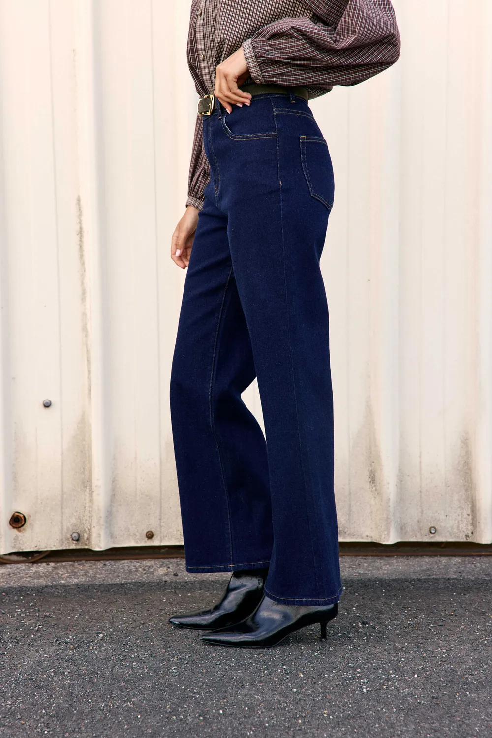La Petite Etoile Zephyr rechte jeans onewash blauw denim
