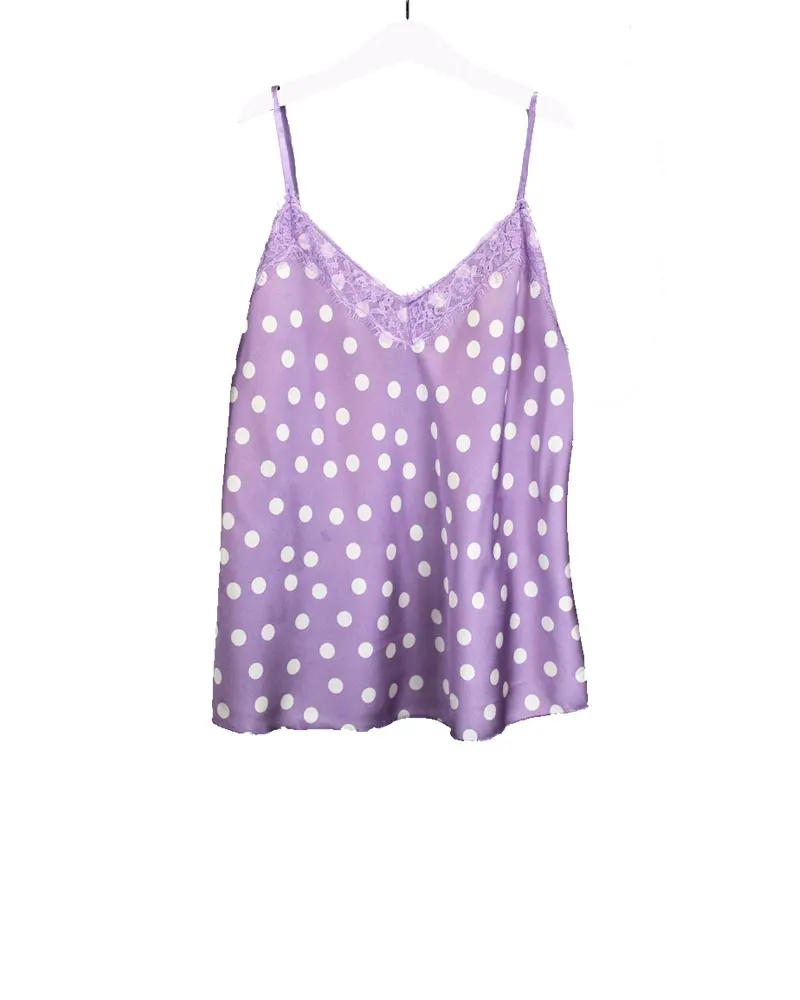 LOVEDRUNKY Dots top lila kant