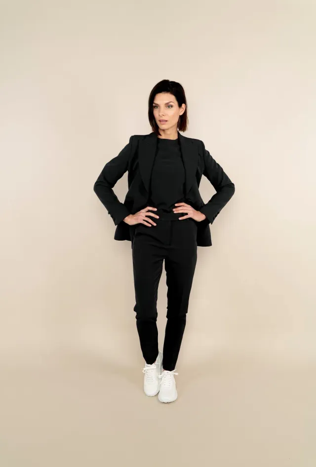 Laboutiek Blazer Long Model blazer zwart lang