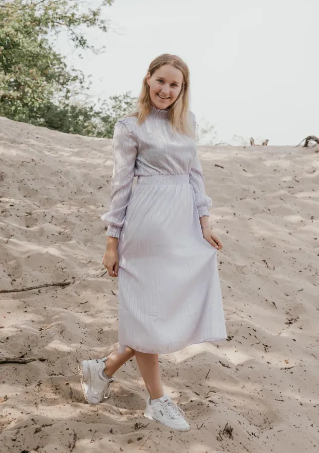 LOVEDRUNKY Shiny Maxi Jurk Lila – lange lengte