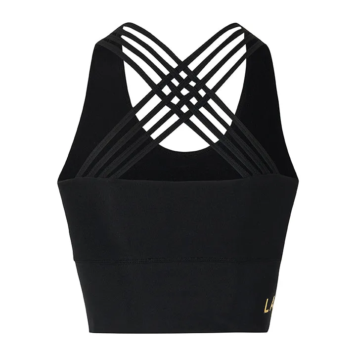 Laboutiek Sport Bra sport bh zwart goud
