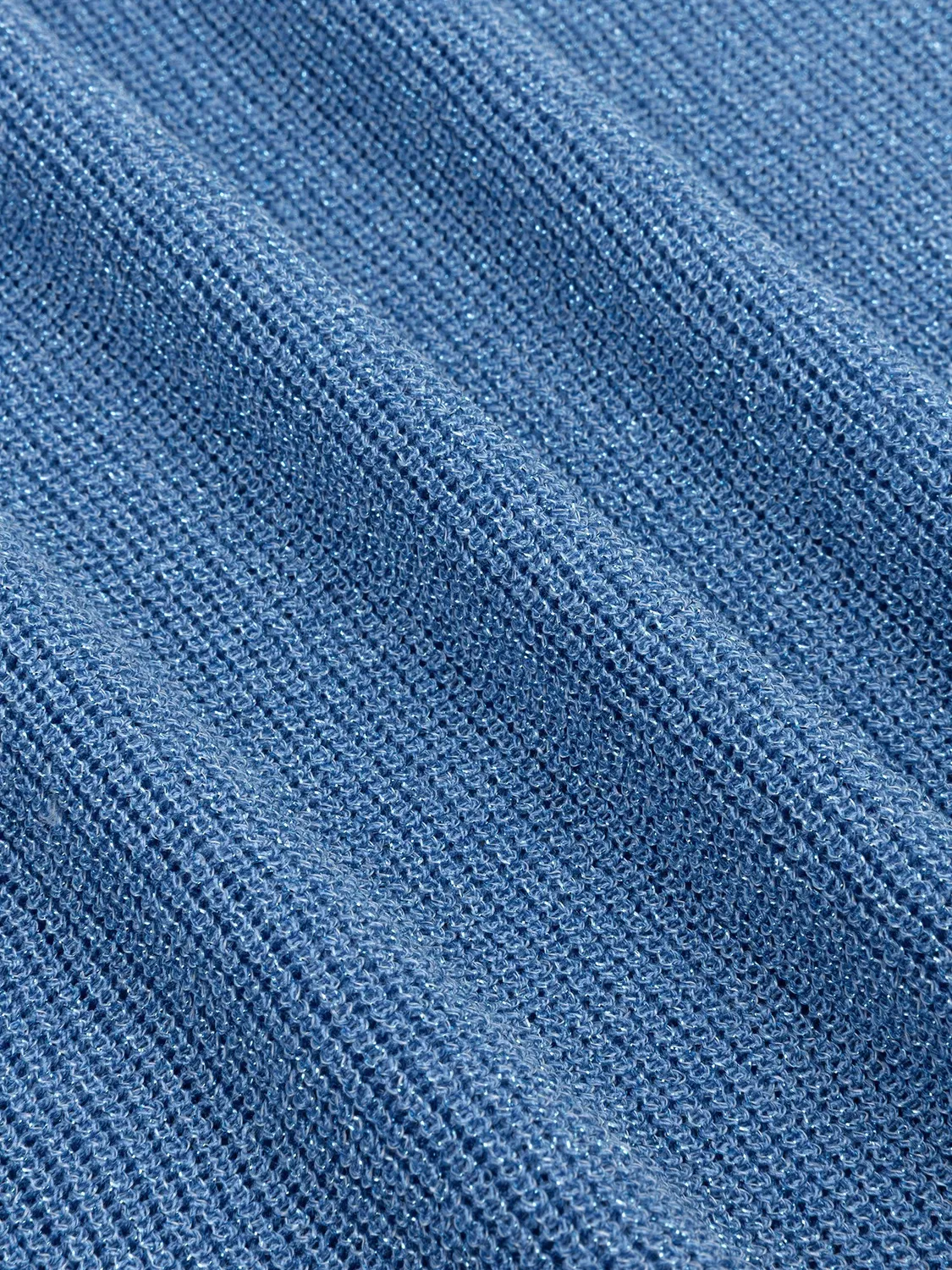 Amiek Knitted Top Lux top blauw lurex