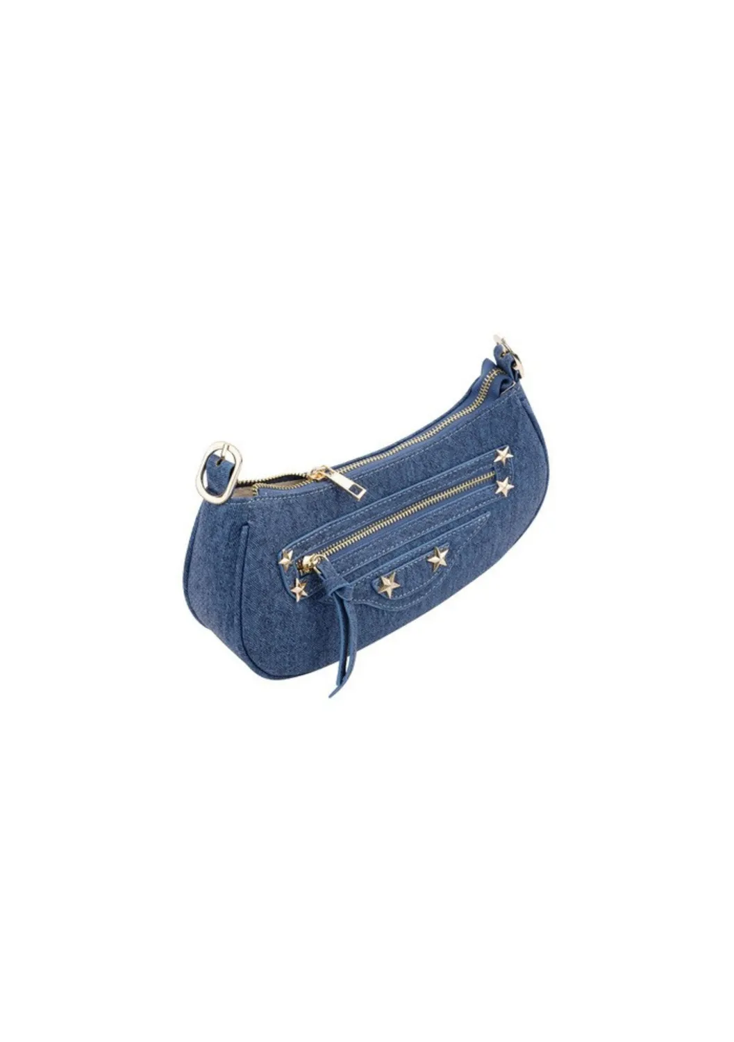 LOVEDRUNKY Denim tas blauw 26 cm rits