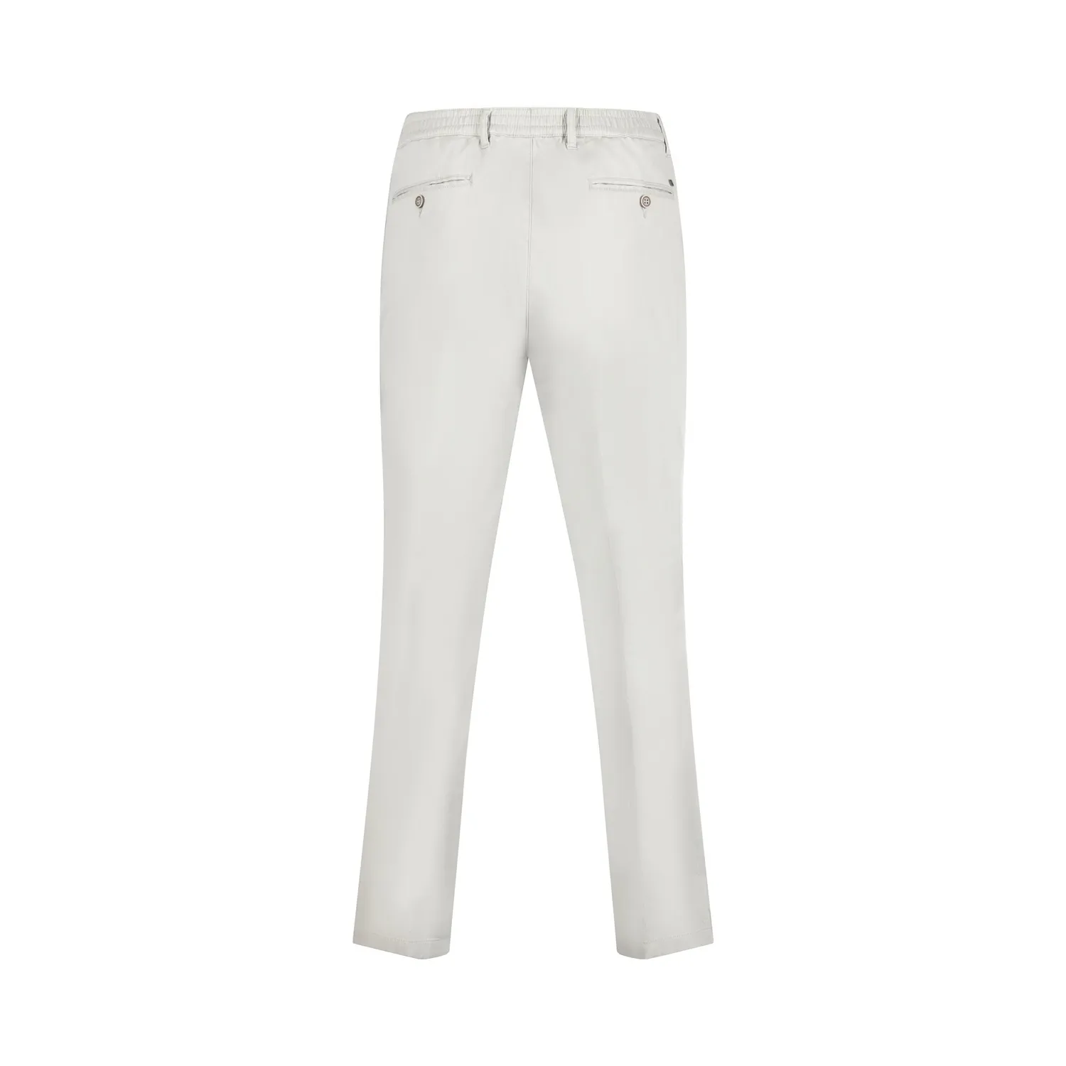 Seniorenkleding Mario heren pantalon wit katoen