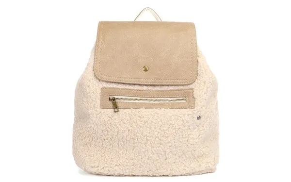 Amiek Zurich rugzak naturel teddy vegan leer