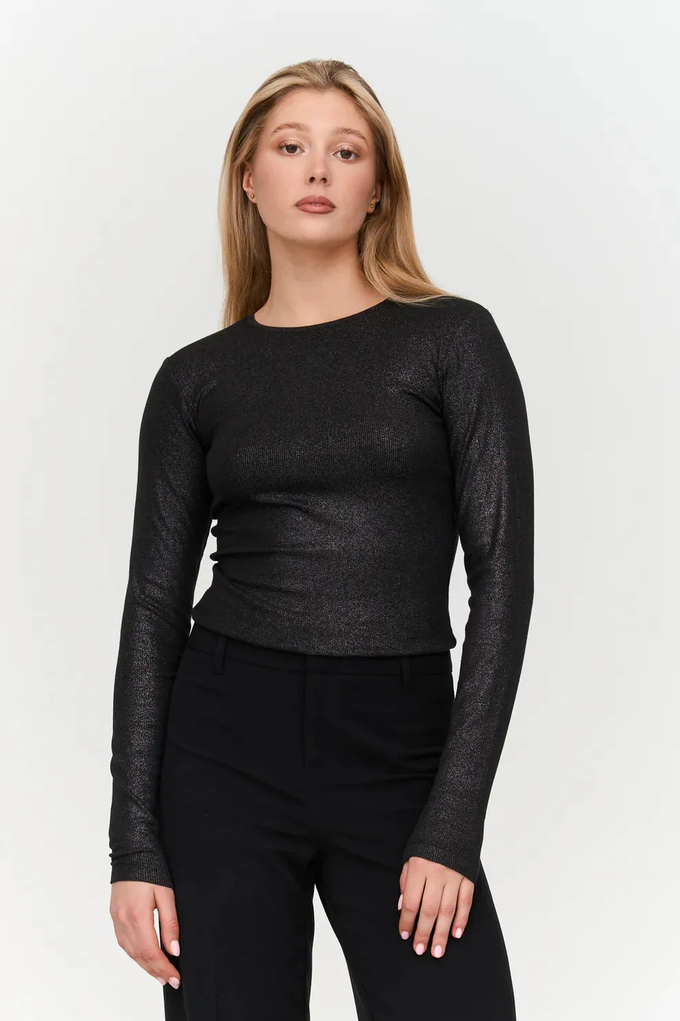 Amiek 24C Shirt Met Glitter shirt zwart glitter