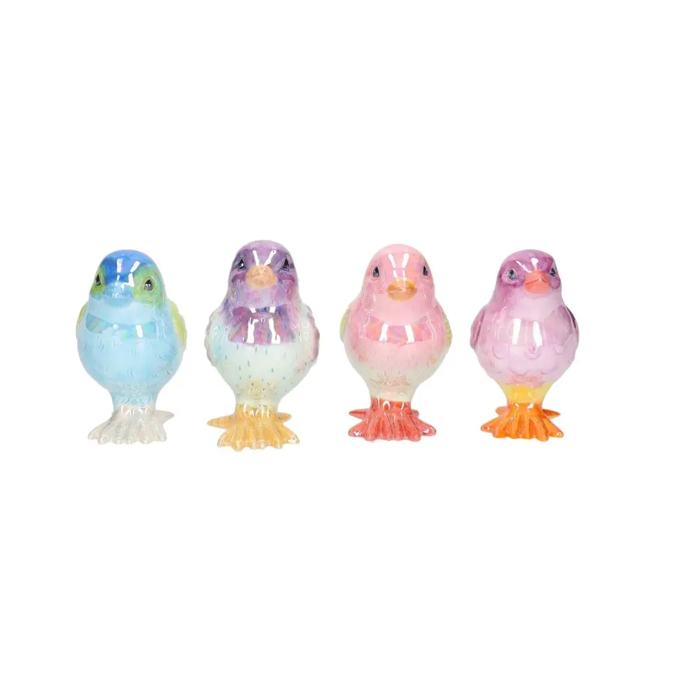 Amiek Deco Bird vogel beeldje blauw groen