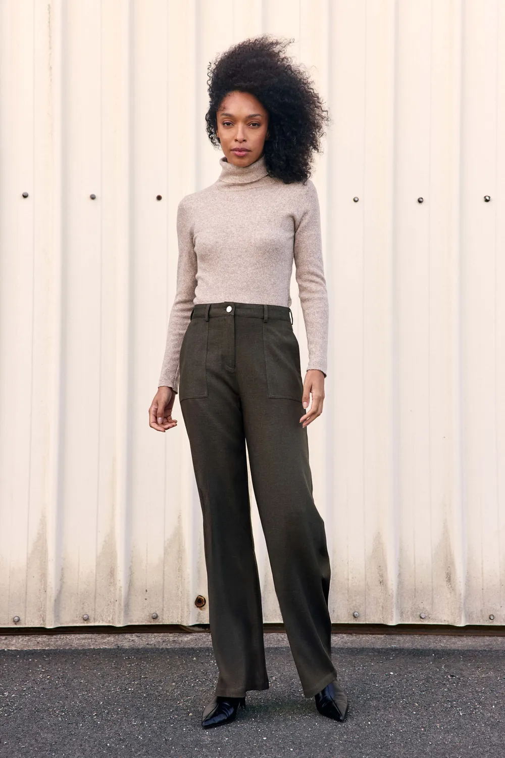 La Petite Etoile Pelya broek kaki rechte pijp