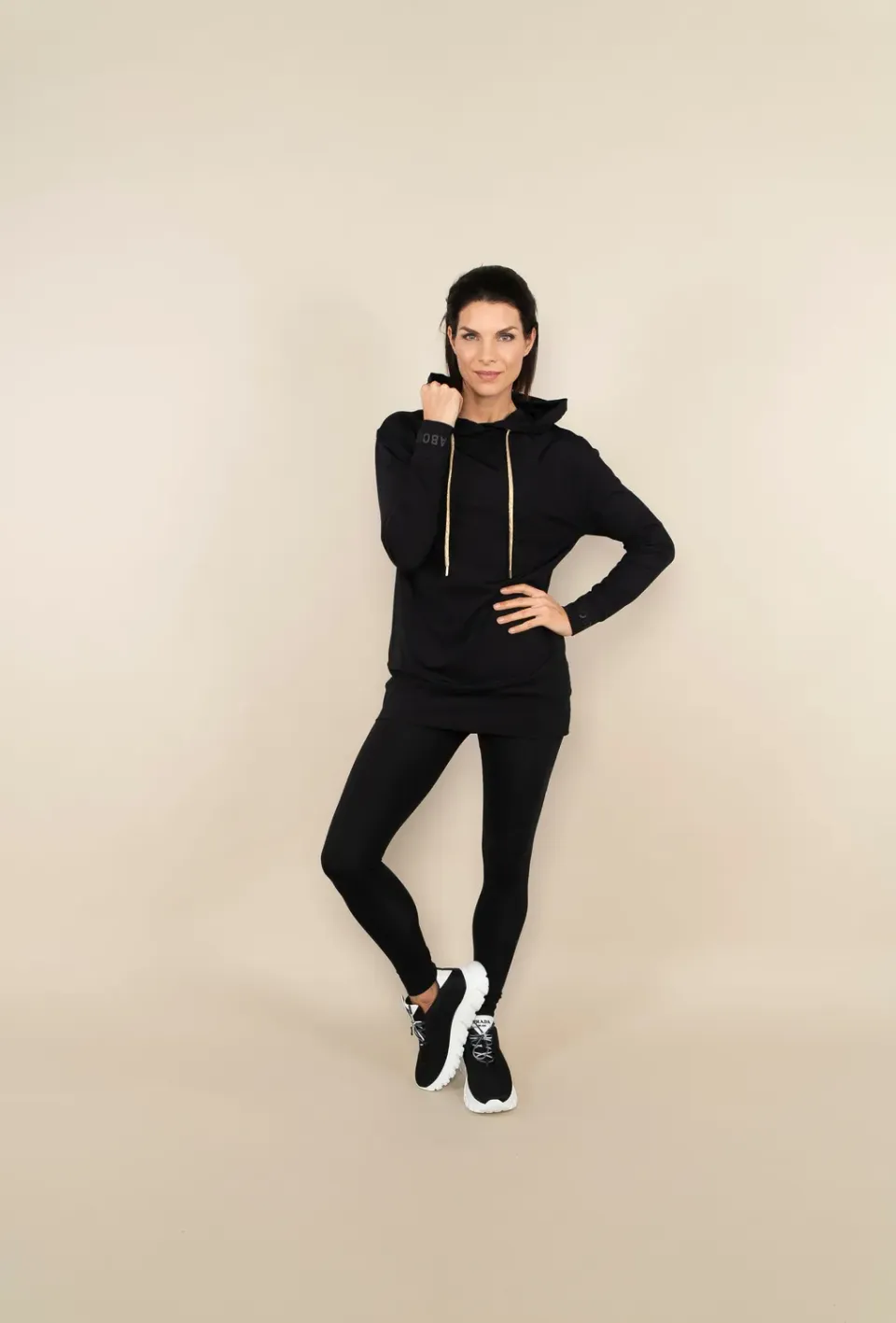 Laboutiek Sport legging zwart goud high waist