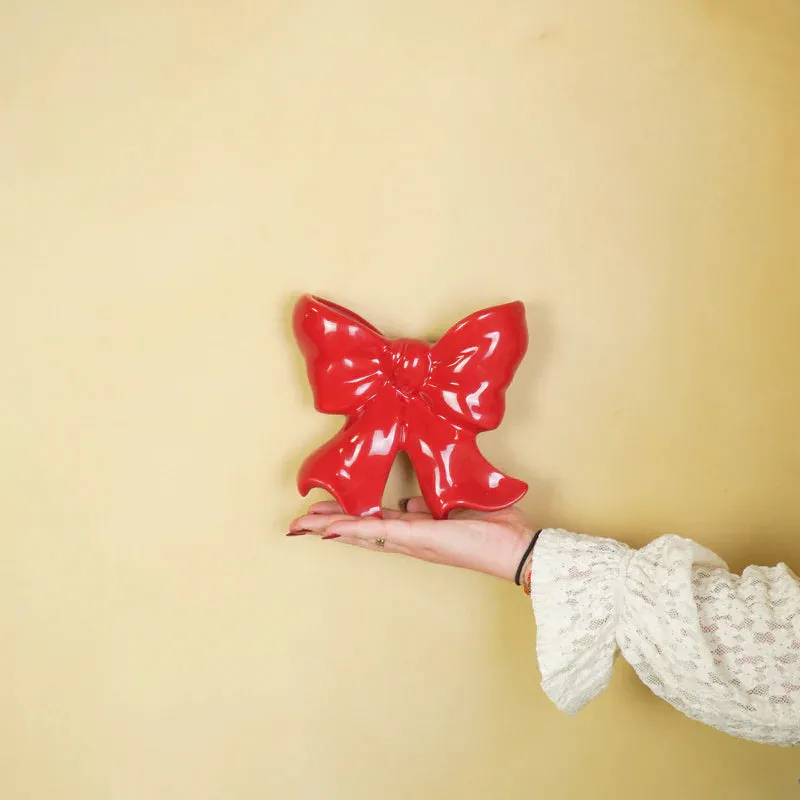 Amiek Strik muurvaas keramiek rood 19 cm