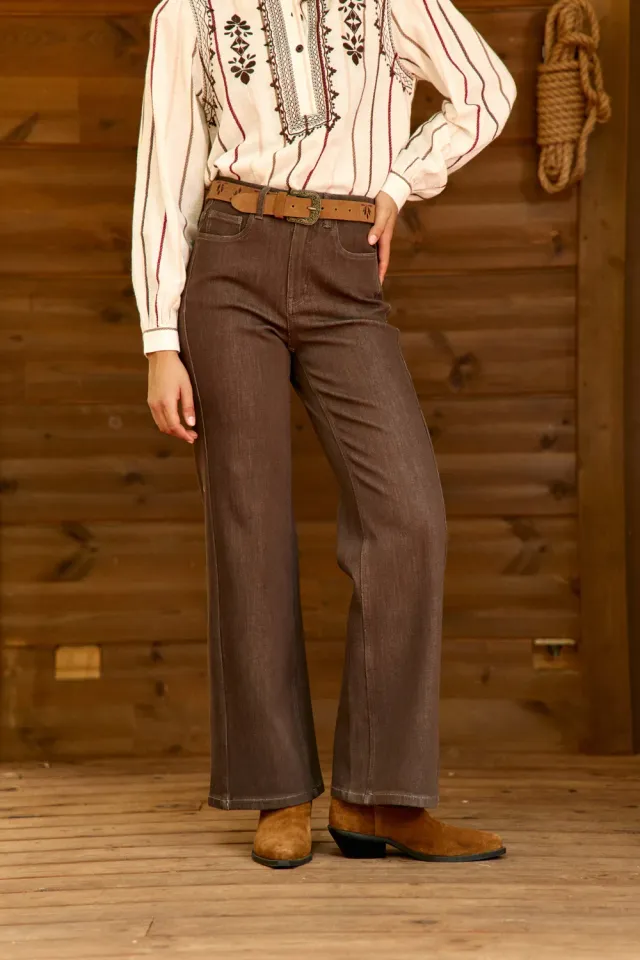 La Petite Etoile Pax rechte jeans bruin 16-marron