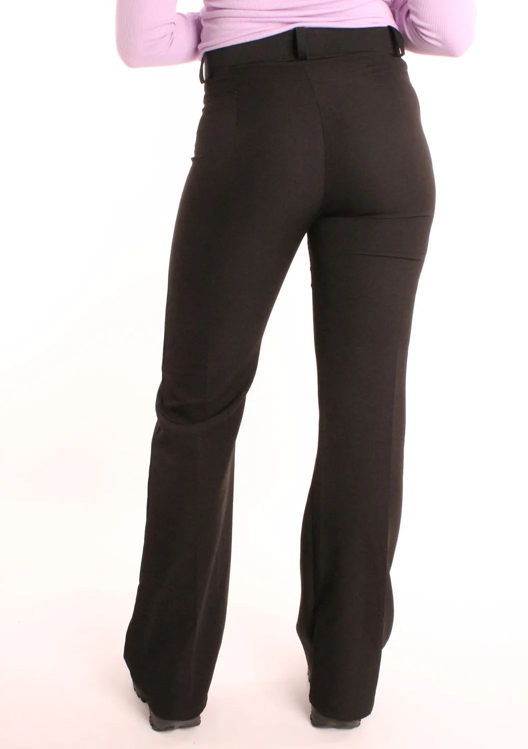 LOVEDRUNKY Flared Zwart pantalon high waist