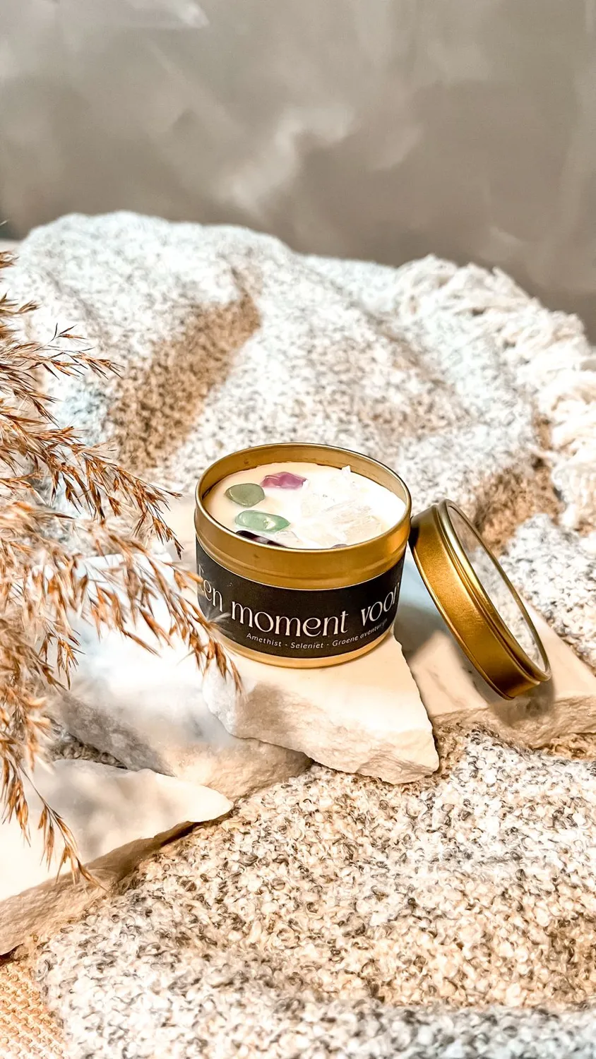 Amiek Giftbox Edelstenen Kaars sojakaars een moment voor jou