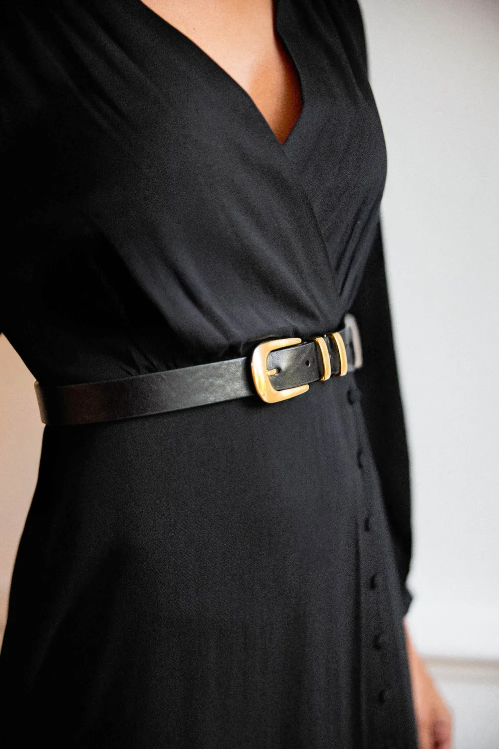 La Petite Etoile Anais leren riem 00-noir zwart