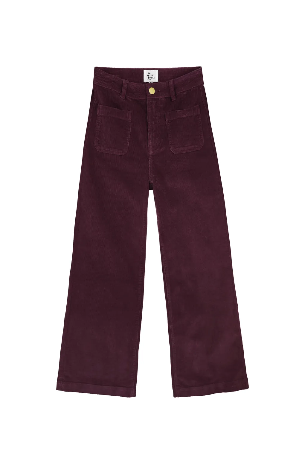 La Petite Etoile Atlanty wijde broek bordeaux ribfluweel