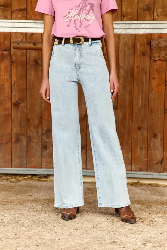 La Petite Etoile Petrona jeans wijd double stone blauw
