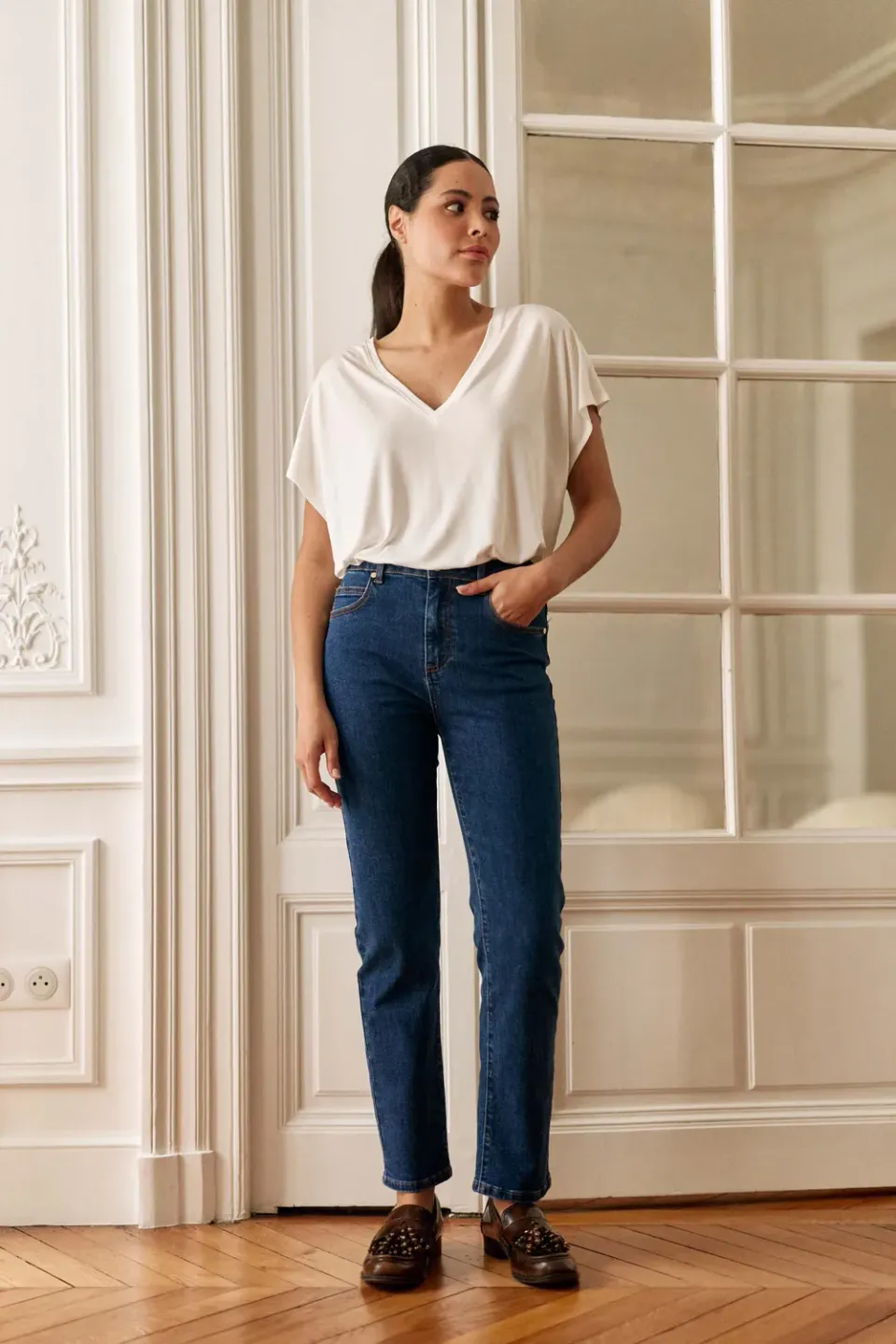 La Petite Etoile Brieg slim jeans deep wash donkerblauw