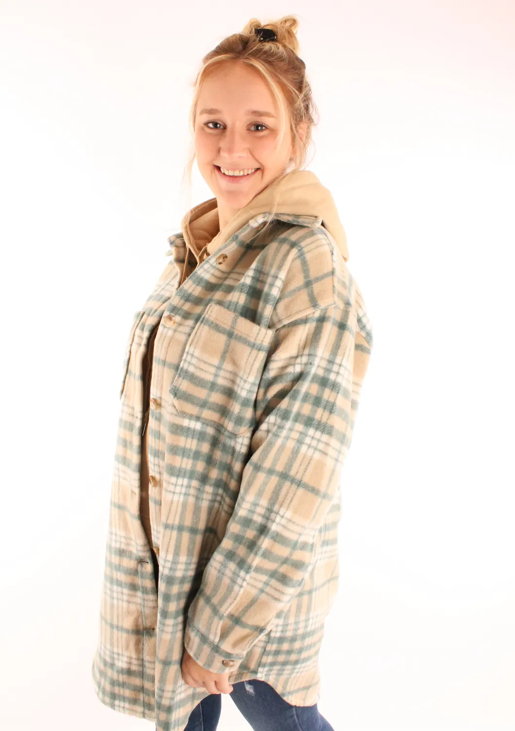 LOVEDRUNKY Geruite jack groen oversized fit
