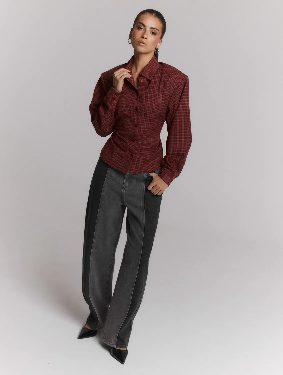 Refined Department Emma broek antra grijs