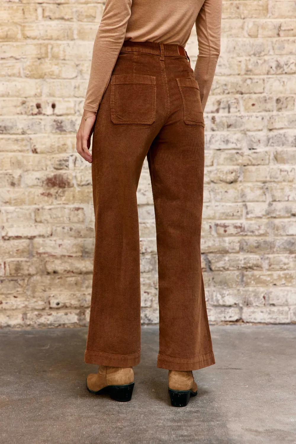 La Petite Etoile Atlanty broek camel wijd ribfluweel