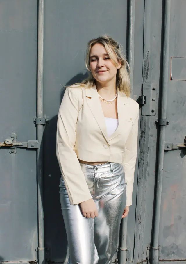 LOVEDRUNKY Cropped Blazer blazer crème kort