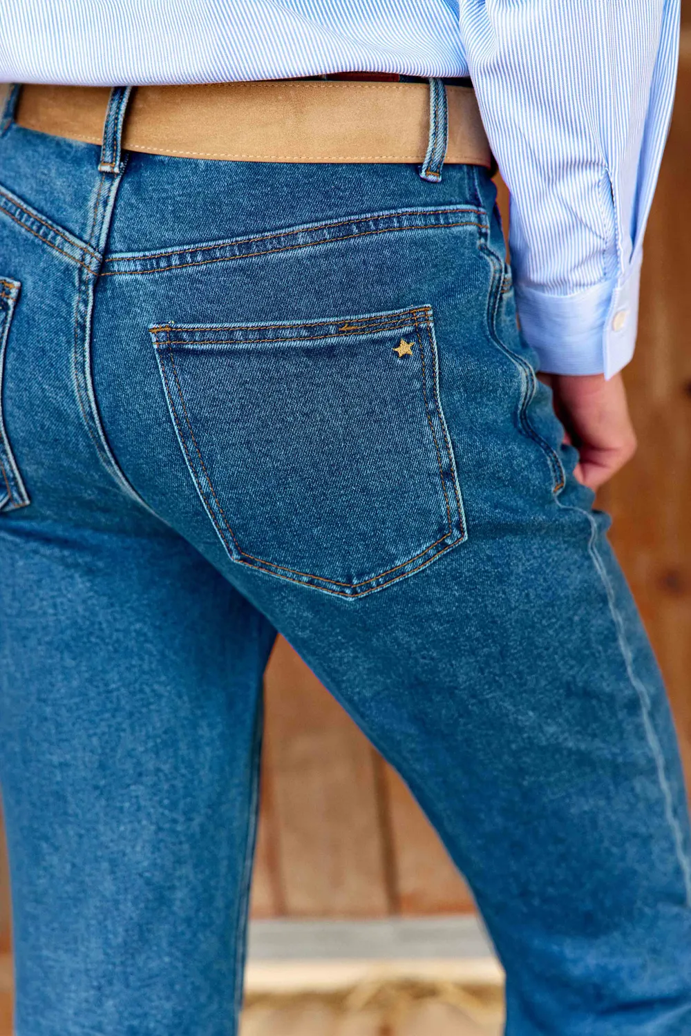 La Petite Etoile Pietra mom jeans medium stone