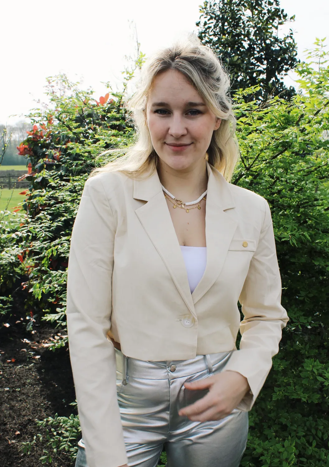 LOVEDRUNKY Cropped Blazer blazer crème kort