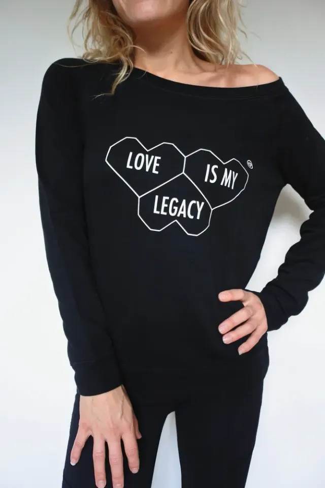 LOVEDRUNKY Love is my Legacy sweater zwart