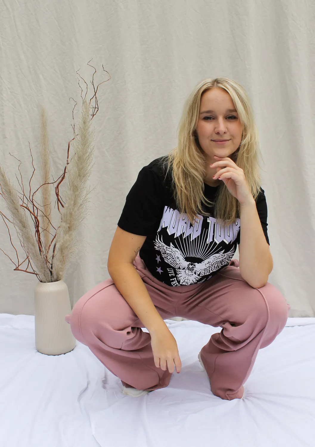 Lovedrunky World Tour t-shirt zwart print