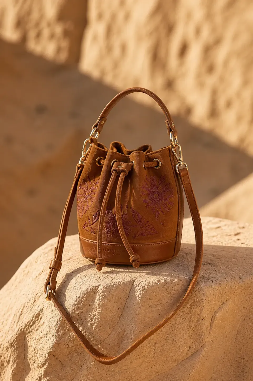 La Petite Etoile Aimmy leren tas camel emmer