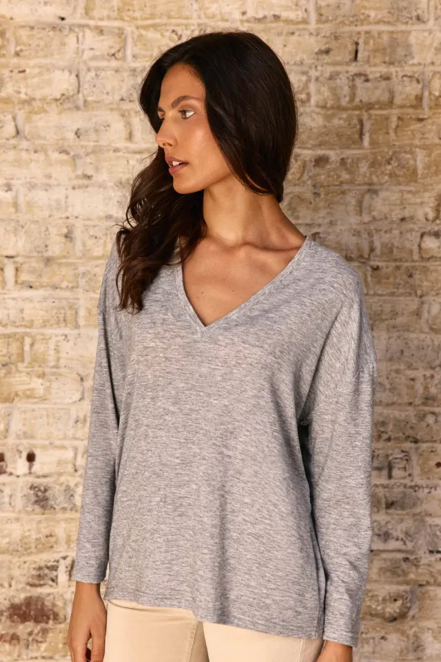 La Petite Etoile Tarcel shirt grijs lange mouw