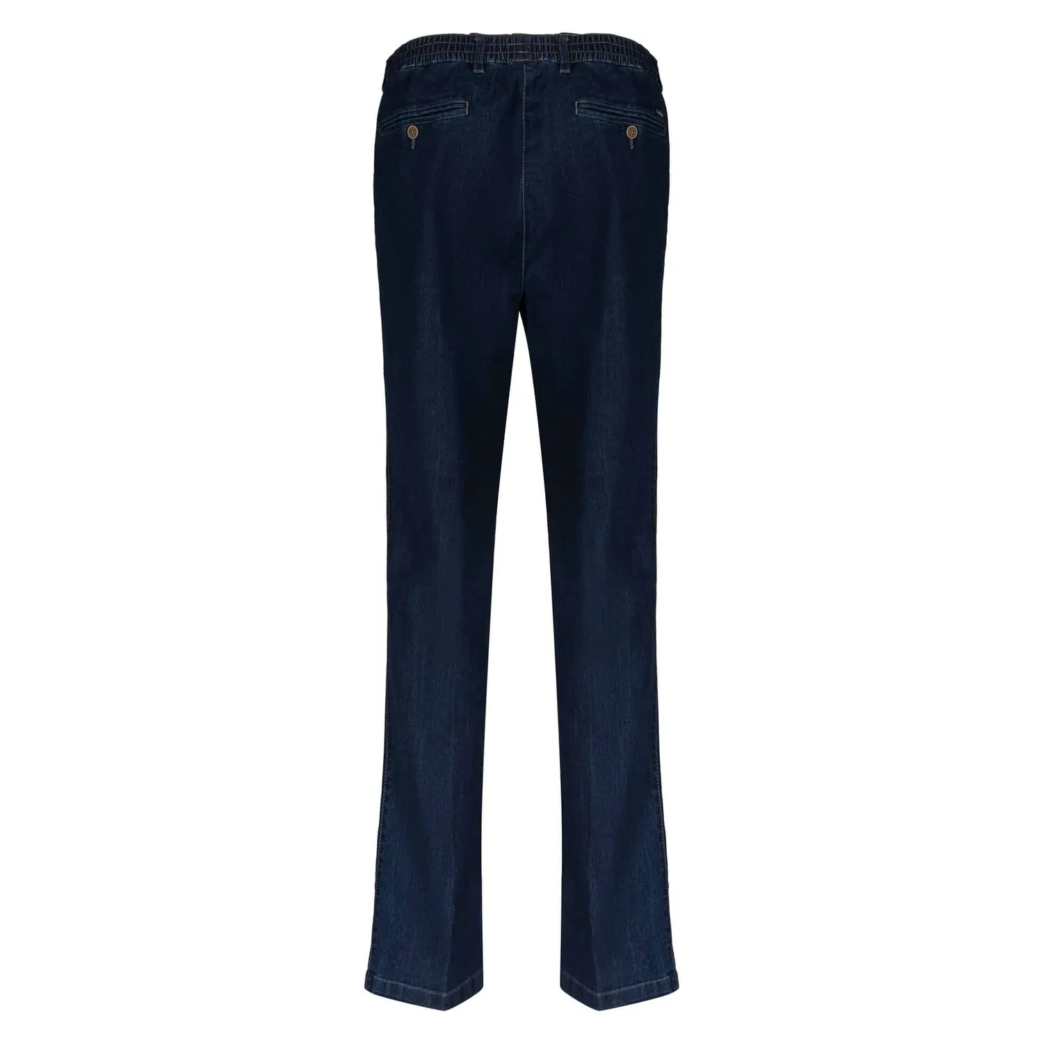 Seniorenkleding Niels Heren Jeans Donkerblauw Stretch