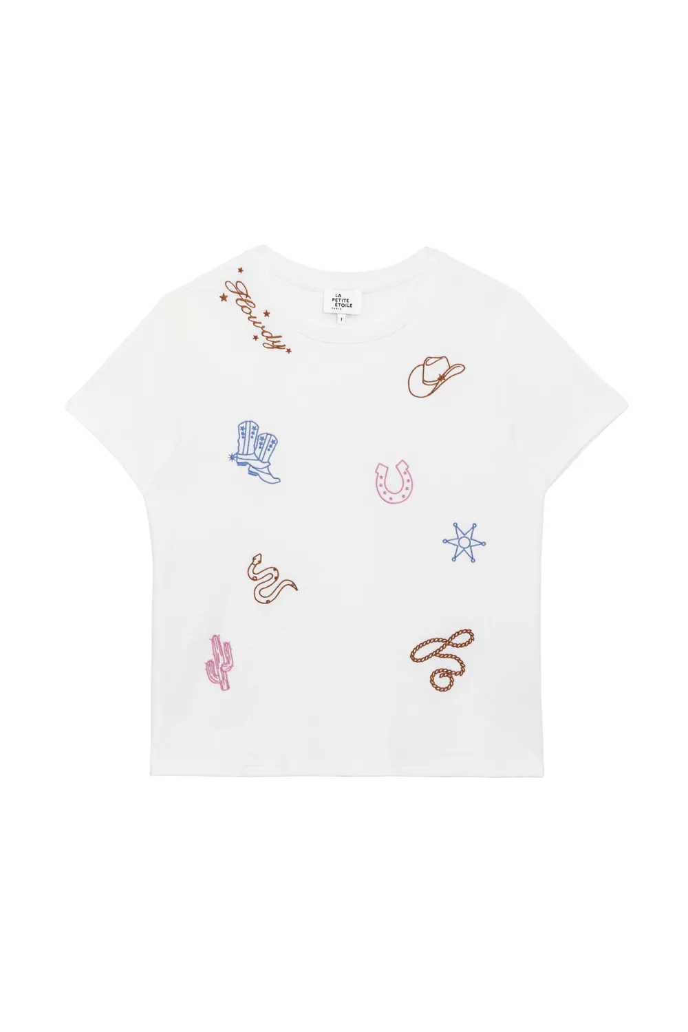 La Petite Etoile Taigo T-shirt ecru borduursel