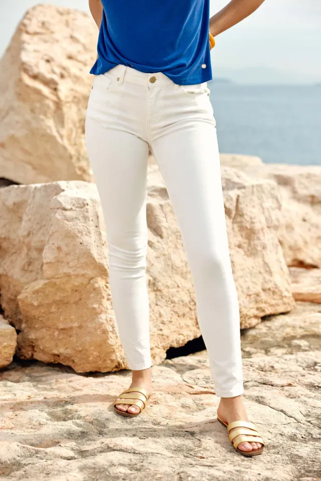 La Petite Etoile Maude skinny jeans wit