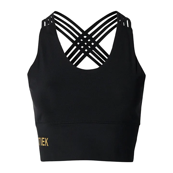 Laboutiek Sport Bra sport bh zwart goud