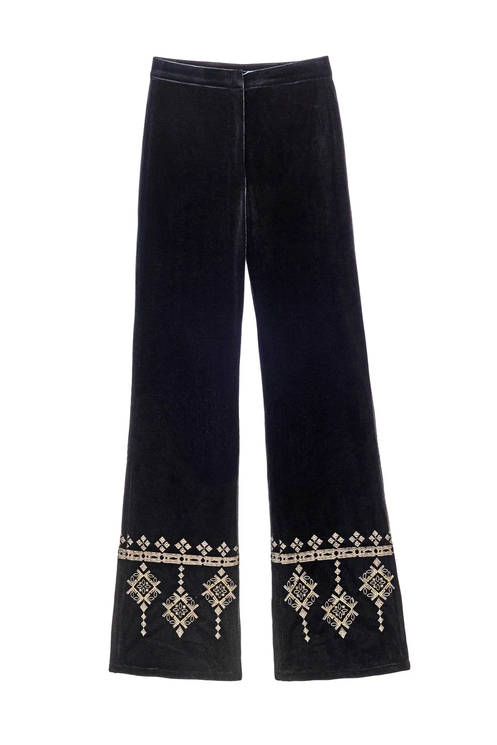 La Petite Etoile Palmera Flare broek zwart fluweel